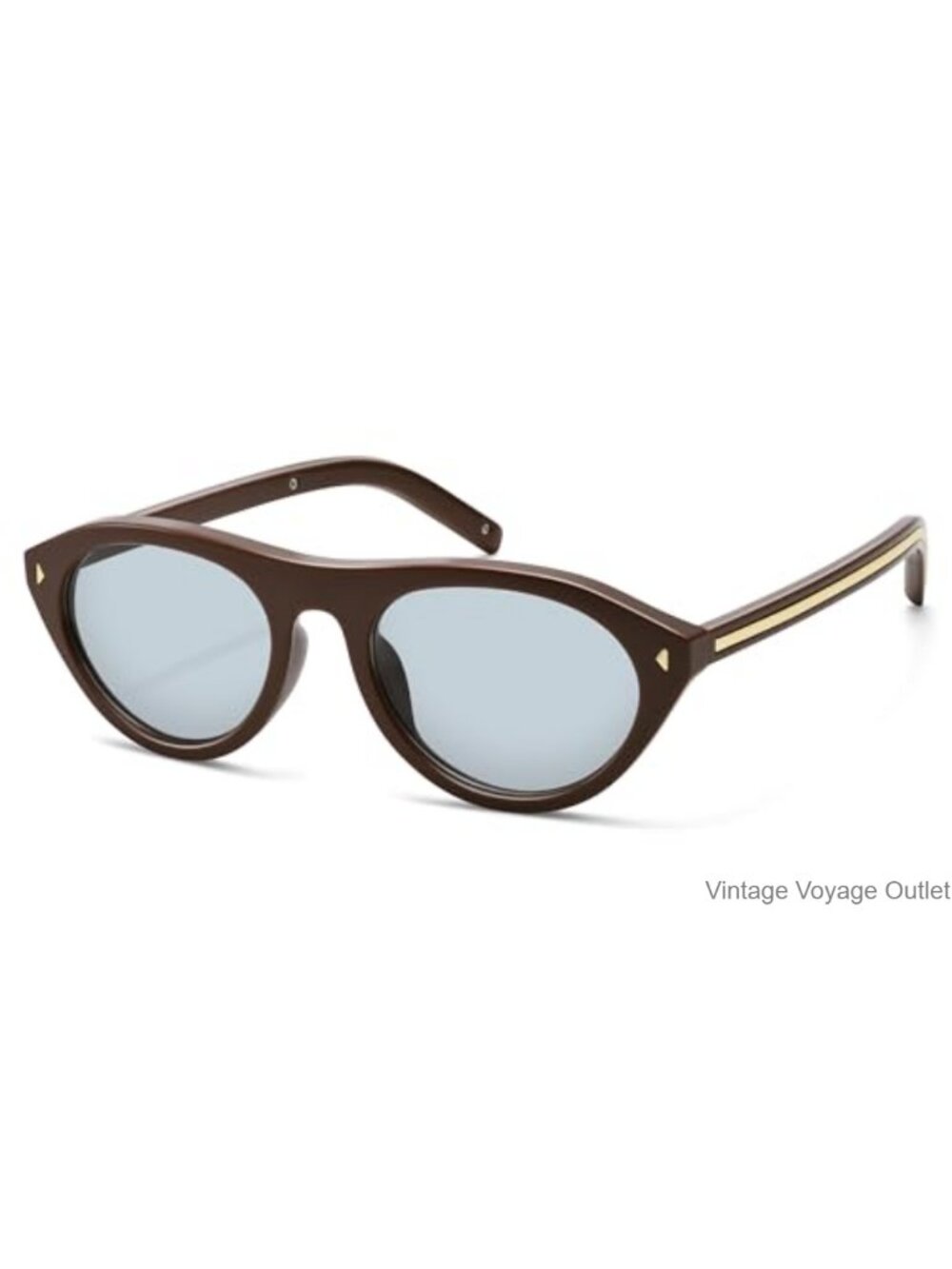 Retro Oval Cat Eye Sunglasses UV400 Narrow Frame Lightweight